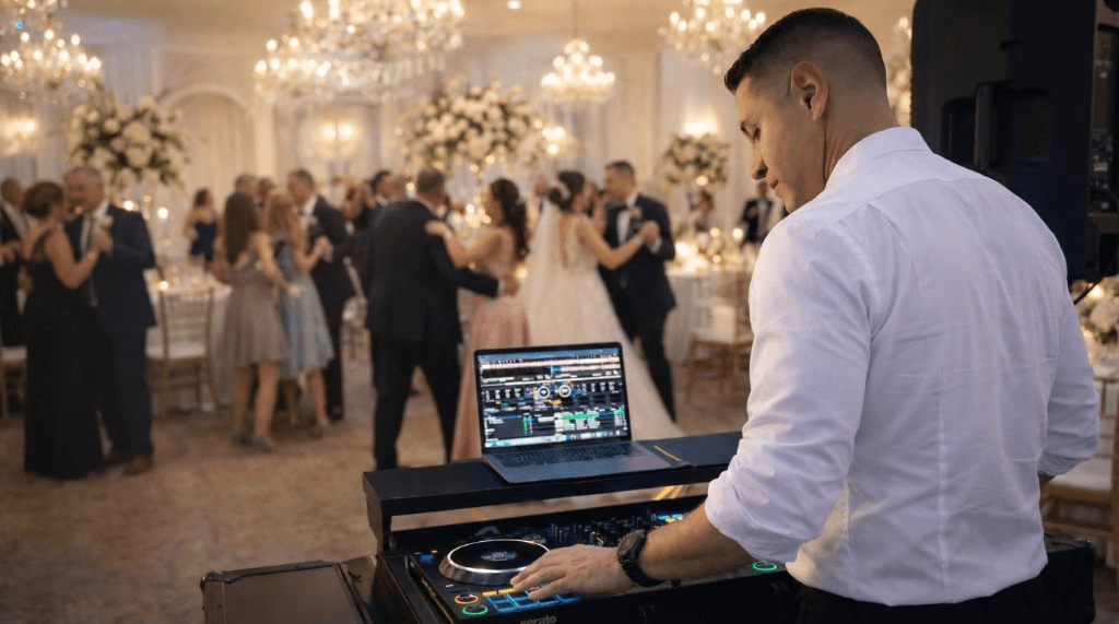 DJ NES at a wedding reception